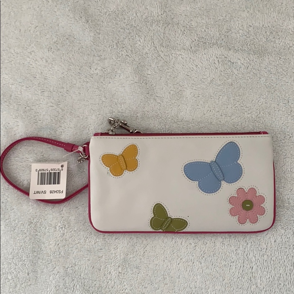 New Coach butterfly wristlet with tags purse